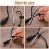 sourcing map 10pcs Elastic Cable Tie 9.84" Multipurpose Extra Thick Cable Organizer Adjustable Cable Strap Toggle Tie Reusable Tangle for Home Office Travel, Red
