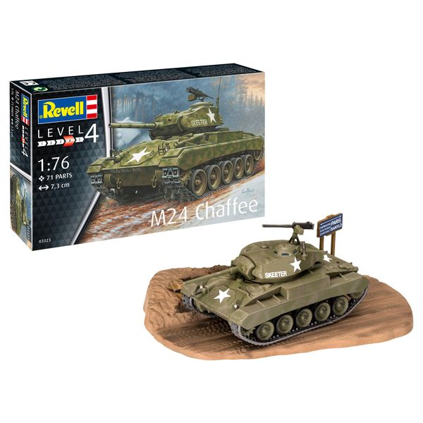 Revell RV03323 M24 Chaffee Plastic Model kit, Unpainted