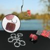Zasvec Pellet Bait Bands Pack of 2 Bait Clip Micro Bait Rings Elastic with 300 Rings Pellet Tape Bait Banderole Bands for Carp Fishing Pellet Bait Bands for Fixing Bait