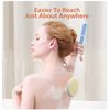 Shower Brush with Soft and Stiff Bristles,20.5" Extra Long Handl Dual-Sided Back