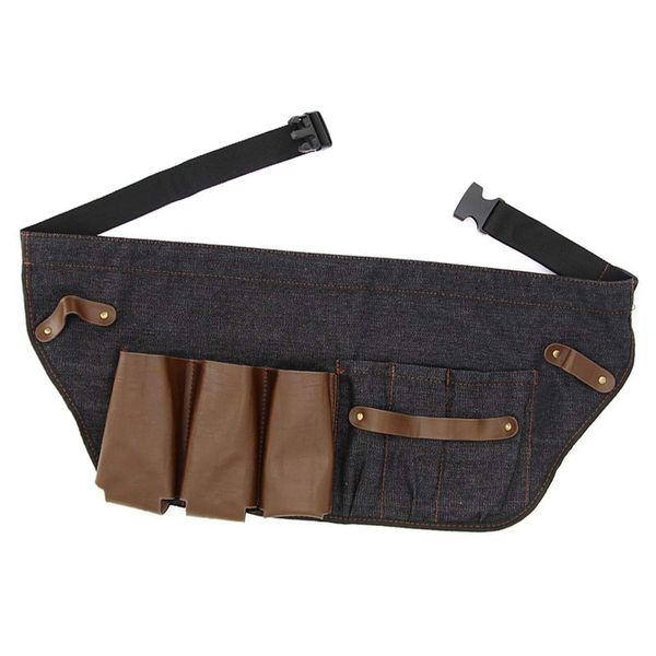 PERFEHAIR Hair Stylist Tool Belt, Salon Hairdresser Barber Hair Tool Belt Bag-Denim Fabricas and Real Leather