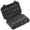 VEVOR Impact Sockets Set 55pcs 6-Point 1/4" Drive Bit Ratchet Tool Kit Case