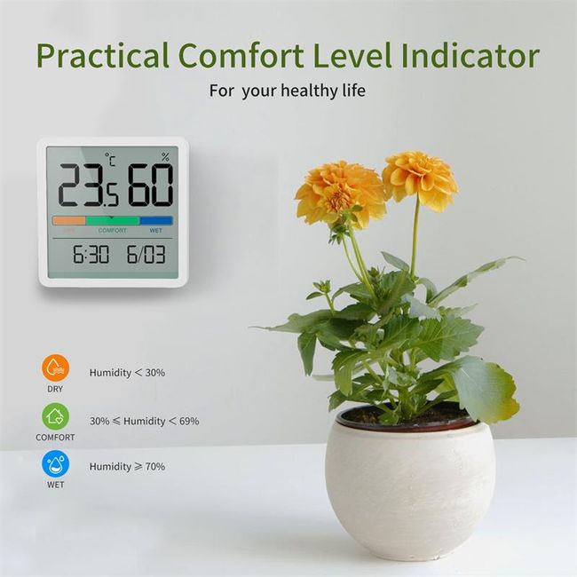 2023 New Digital Temperature Humidity Meter Home Indoor LCD