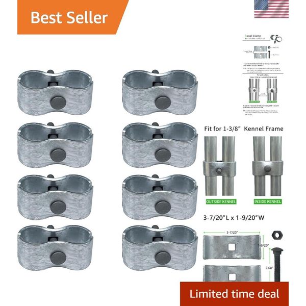 Lightweight Dog Kennel Panel Clamps - 8 Pack for Simple Fencing Solutions