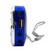 Blue Multifunctional Digital MP3 Pocket Speaker AM/FM Radio Bluetooth/USB/SD/AUX
