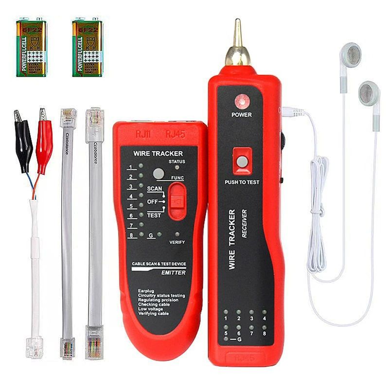 Network Cable Tester Kit, Handheld Cable Tester for RJ11 RJ45, Network ...