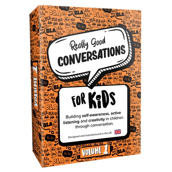 Really Good Conversations for Kids: Vol. 1 - UK Made Conversation Cards, Card Games for Kids to Build Self Awareness, Active Listening, Creativity, Effective Communication