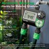 Restmo Water Timer with 3 Separate Programs, 7-Day Programmable Sprinkler Timer for Garden Hose, Automatic Control/Manual/Rain Delay for Drip Irrigation, Lawn and Yard Watering System, 2 Zone