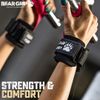BEAR GRIP Power Straps - Weight lifting Straps (Black)