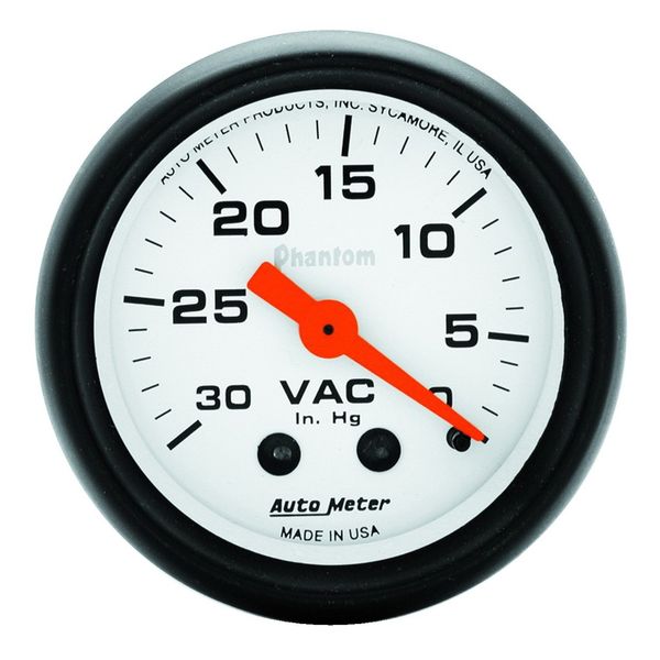 AUTO METER 5784 Phantom Mechanical Vacuum Gauge 2.3125 in.