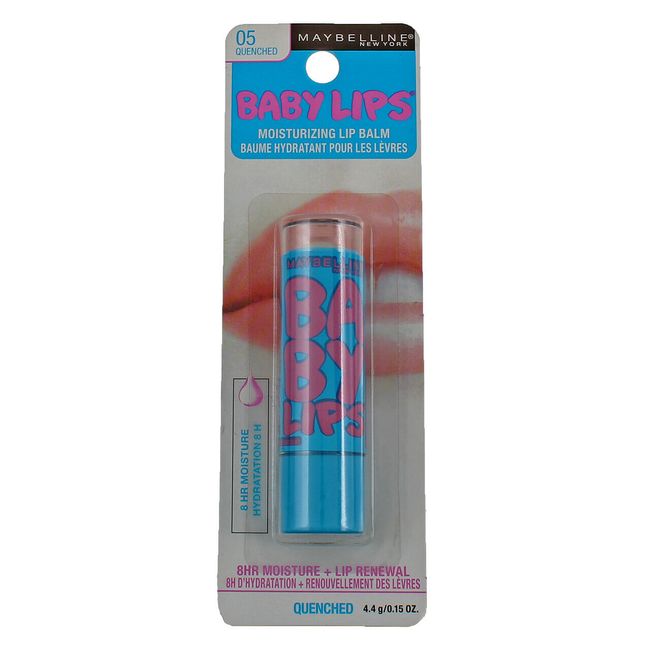 6 Pack Maybelline Baby Lips Moisturizing Lip Balm, Quenched