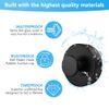 Flintronic 2PCS Black Punch-Free Suction Cup Round Seamless Clothes Hook - Adhesive Mounting