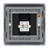 Matt Black Single 1 Gang RJ45 Data Socket Black Insert NFBRJ451