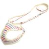 ONS Stripe Soft Harness Lead, Multi White, SS Size