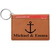 Personalized All Anchors Leatherette Keychain ID Holder - Single Sided