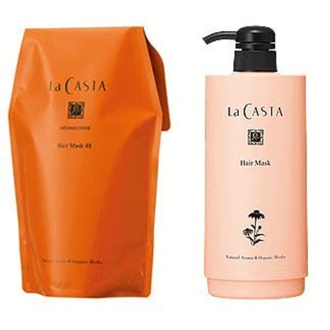 New La Casta Aroma Beauty Beauty Hair Mask 48 20.1 fl oz (600 ml) (Refill), Dedicated Cartridge Container Set