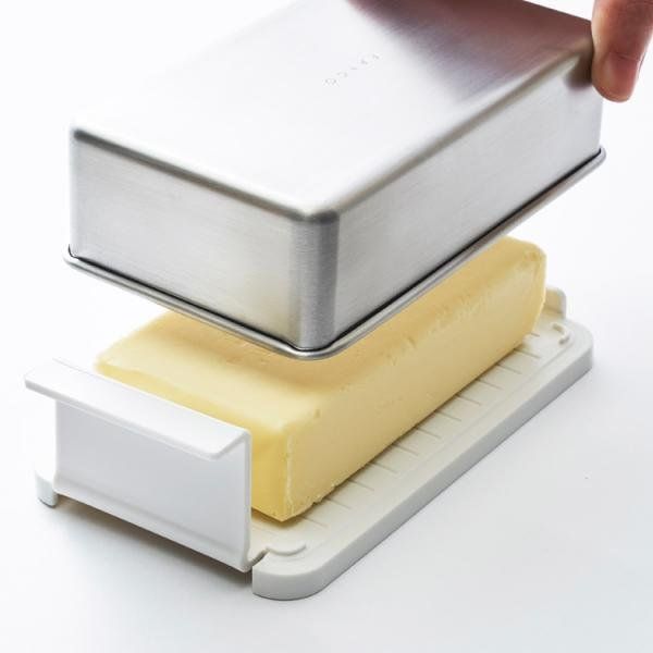 Yoshikawa EAトCO Stylish Stainless Butter Dish AS0043