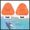 Hihaha 4pcs Kayak D Ring Patch PVC Stainless Steel Triangle Shape Orange Durable Material