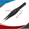 PRECISE CANADA 4.5" Eyebrow Tweezers Sharp Precision Tip Stainless Steel Beauty Tool Black