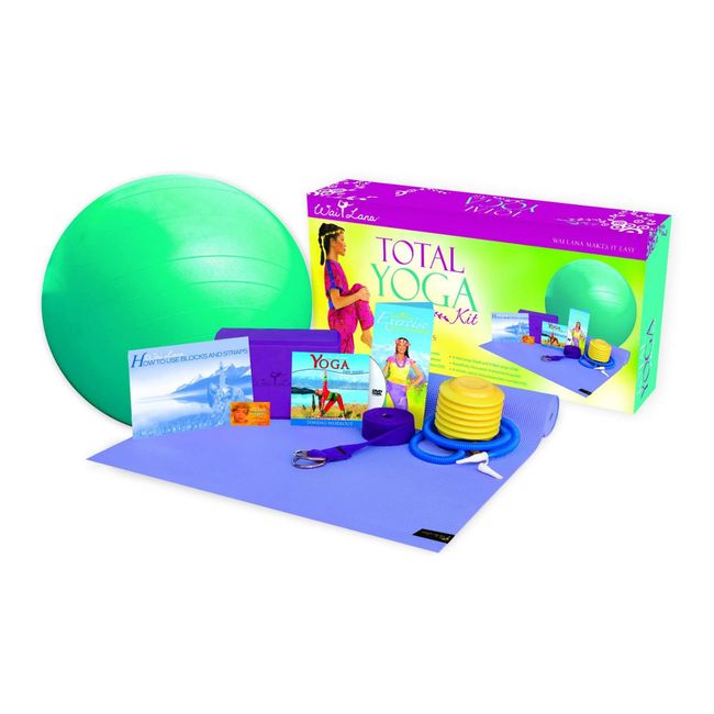 Wai Lana Productions Total Yoga Kit with Mat/Yoga Ball/Foot Pump/Strap - 2A