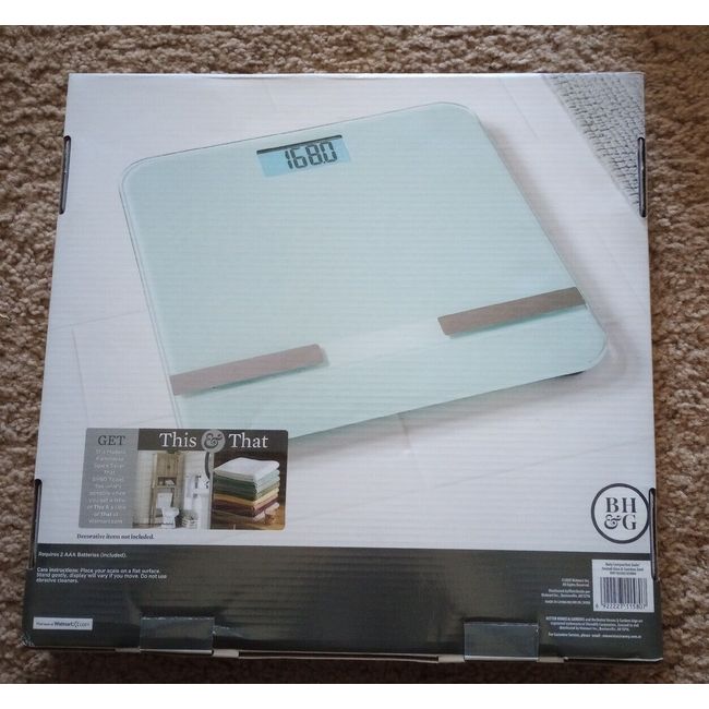 Better Homes & Gardens Body Composition Digital Scale, Blue *New