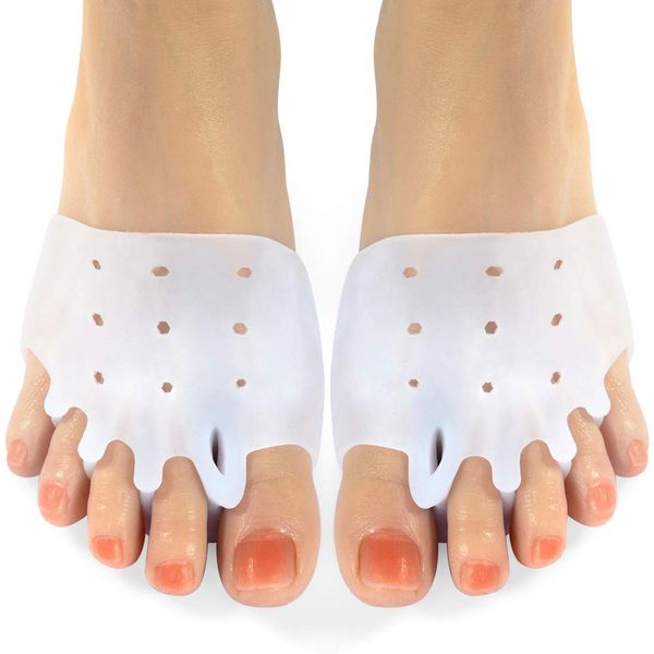 Gel Metatarsal Pads 6Pcs, Ball of Foot Cushions with Breathable Honeycomb Toe Separator Mortons Neuroma Callus Metatarsal Foot Pain Relief Bunion Forefoot Cushioning Relief Women (Style 2)