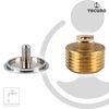 tecuro - Stopper 1/2 Male Thread with Chrome-Plated Cover, Material According to Drinking Water Regulation 50930-6