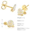 CARISSIMA Children's 9ct 2 Colour Gold Tortoise Stud Earrings