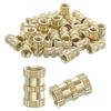 uxcell Insert Nuts with Knobs 30pcs M4 x 10mm (L) x 6mm(OD) Thread Print Brass Nuts Female Thread Inserts Brass Heat Set Insert Embedded Nuts
