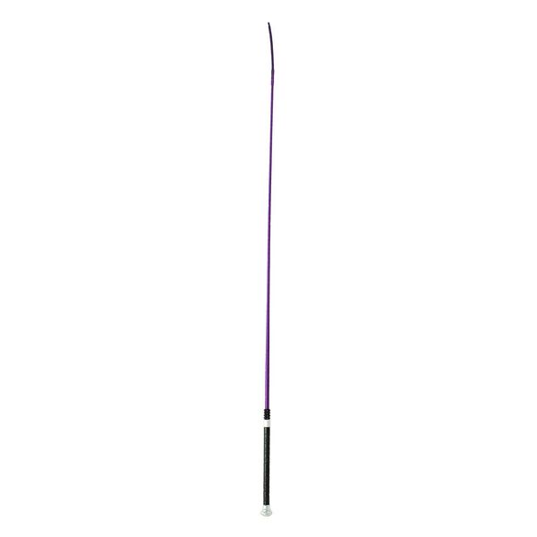 HORZE Lightweight Dressage Whip with Bling and Leather Grip Handle - Purple - 44 in