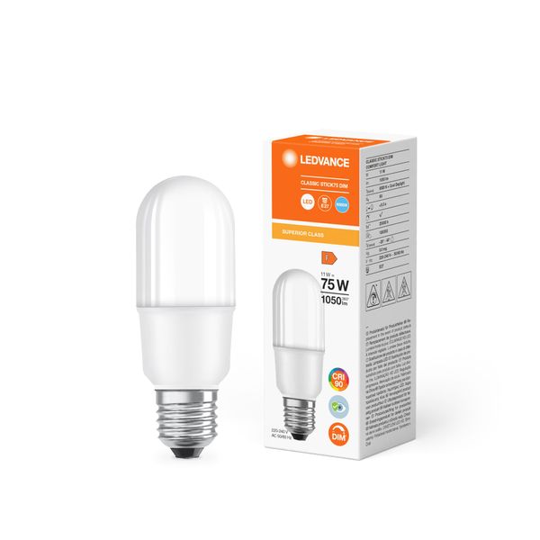 LEDVANCE LED Classic Stick 75 DIM S 11W 965 Frosted E27