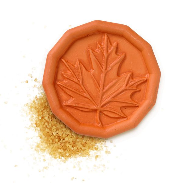 Terra Cotta Brown Sugar Saver, Food-Safe Sugar Preserver for Long-Term Use, Brown Sugar Softener for Cookies, Dried Fruits, & Marshmallows, Maple Leaf Design - JBK Pottery