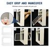 Window Screen Pull Tabs 30 Pack Replacement Universal Spline Channel Pull Lift Tab Plastic Window Screen Lift Tabs （Frosted Clear ）