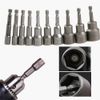 Nut Driver Socket 10PCS 6-19mm 1/4" Hex Shank Bit Socket Magnetic Nut Setter for Drills, Nut Driver, and Impact Socket Adapter