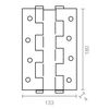 Micel 2930D3 – Double Action Hinge Silver