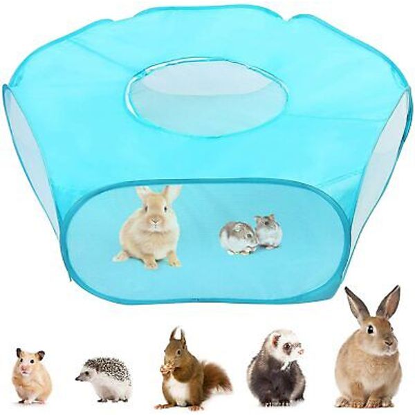 Playpen for Small Animals Foldable Cat Cage Tent Cover Waterproof Play Yard Fenc