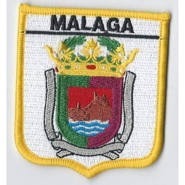 Emblems-Gifts MALAGA ANDALUSIA SPAIN CREST FLAG WORLD EMBROIDERED PATCH BADGE