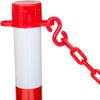 Plastic Chain Posts, Free Standing Chain Link Barrier, Red & White Safety Bollards