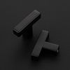 15 Pack Matte Black Cabinet Knobs - Kitchen Cabinet Knobs Black Cabinet Pulls for Kitchen Cabinet Drawer Stainless Steel Dresser Knobs for Cabinet Hardware 2in Length Single Hole Square