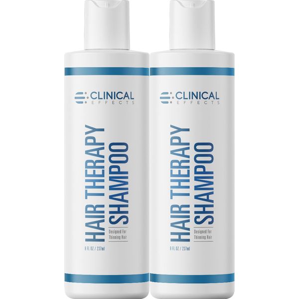 Clinical Effects Hair Therapy Shampoo – Hair Growth Shampoo – 8 Fl Oz – 2 Bottles – DHT Blocking with Biotin, AnaGain and Baicapil – Hair Care and Hair Growth Solution for Men and Women