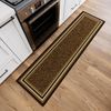Machine Washable Bordered Design Non-Slip Rubberback 2x7 Traditional Runner Rug