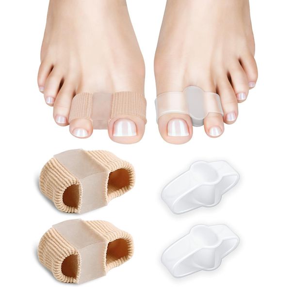 4Pcs Toe Separators for Bunion Correction Big Toe Straightener Elasticity Ham...