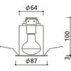 Oderic OD361314LR LED Downlight, S Shape, High Color Rendering, Non-Dimmable, Diameter 2.9 inches (75 mm), Mini Krypton Reflex 60W Equivalent, Bulb Color: