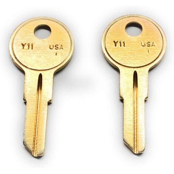 Pair of New Replacemnt Keys for HON File Cabinets and Various Office Furniture with Codes 101E Thru 255E Cut to Code (119E)