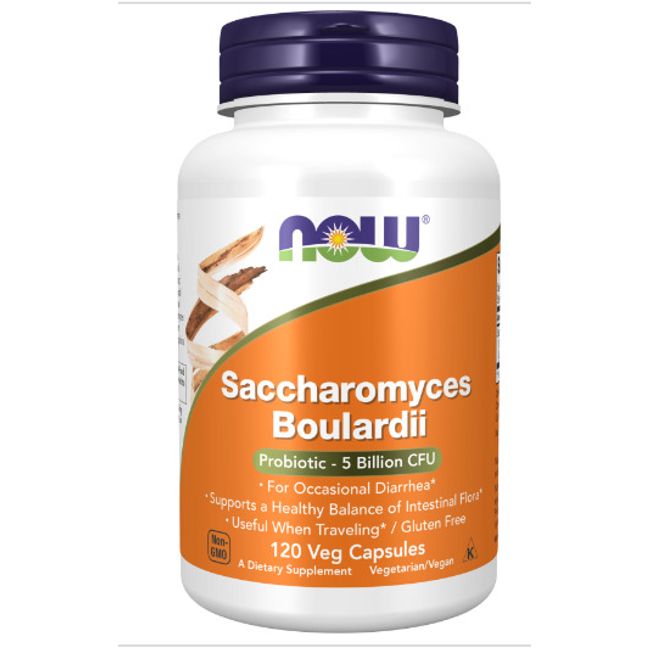 Now Foods Saccharomyces Boulardii, 5 Billion, 120 Veg Capsules