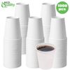 8oz Paper White Coffee Cup for Hot & Cold Drinks Disposable Hot Beverage 1000pc