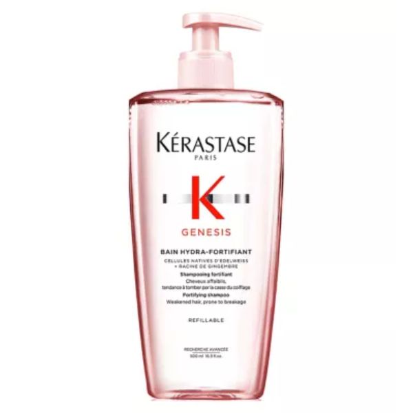 Kérastase Genesis Bain Shampoo Refillable Bottle, to Protect from Hair Fall with Ginger Root & Edelweiss Flower 500ml