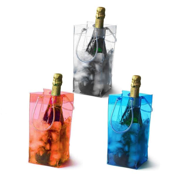 PIENSE Ice Cooler Bag, Wine Bag, Cold Insulation, PVC, Champagne, Sake, Shochu, Drinks, 3 Color Set, SNS Shine