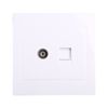 RJ45 Networks Adapter+TV Aerial Coaxial Wall Mount Output Faceplate Panel Socket