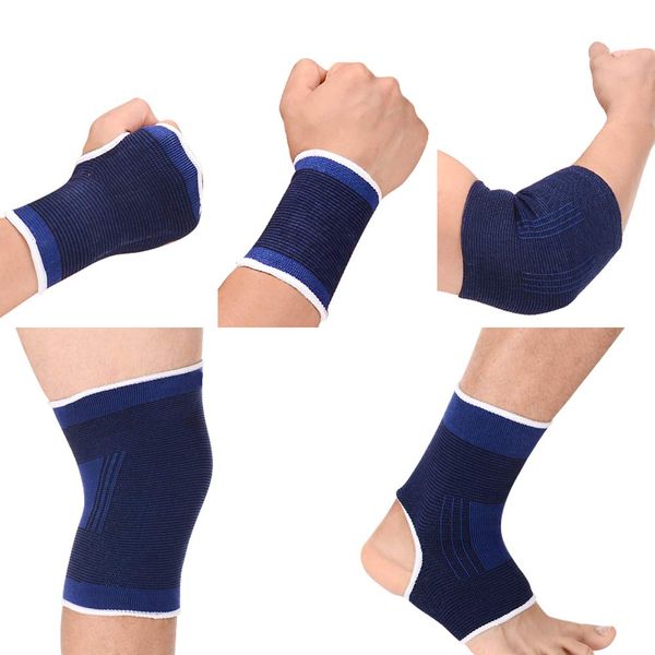 ITODA 10 PCS Kids Wrist Ankle Brace Knee Elbow Pad Hand Half Palm Protection Gloves Compression Knitted Arthritis Tendonitis Pain Relief Sock Protective Gear Set for Cycling Exercise Gym Football